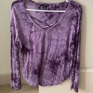 Soft purple tie-dye long sleeve shirt